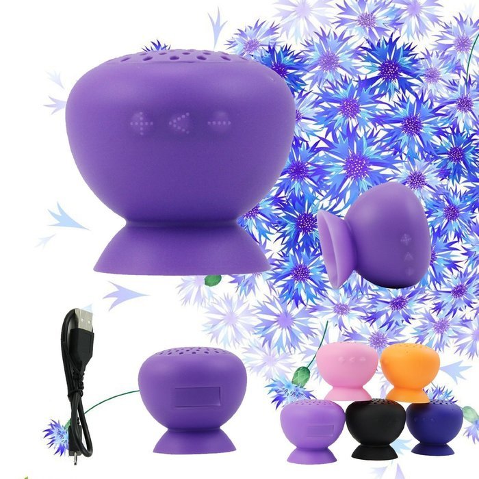 El-luxury Wireless Mini Mushroom Speaker Bluetooth Portable Silicon Suction for Iphone Ipad Smartphone Tablet...