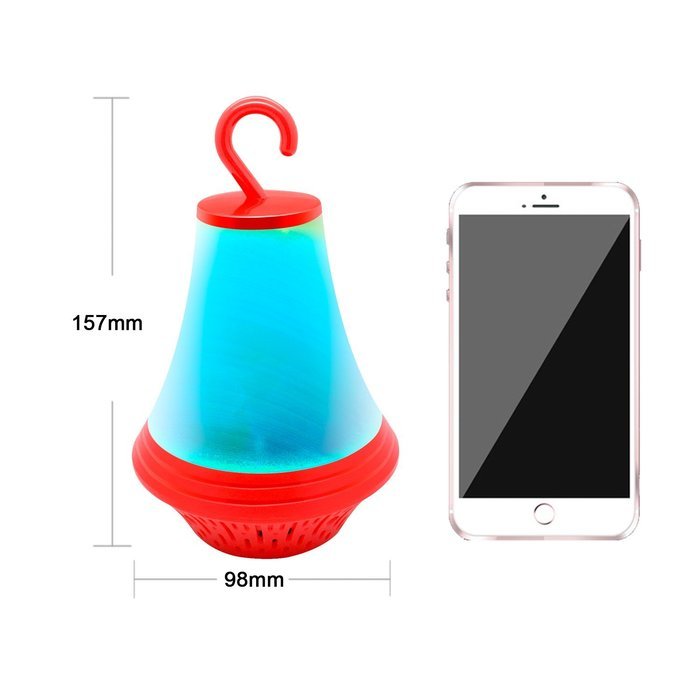 Mini Portable Rechargeable Wireless Bluetooth Speaker LED Light Decorative with TF Card Slot USB Cable - LED White N10