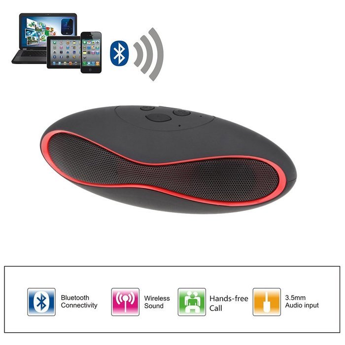 Andoer Potable X6U Mini Rugby / Football Stylish Wireless Stereo Bluetooth Speaker Hands-free with TF Card Slot... N5