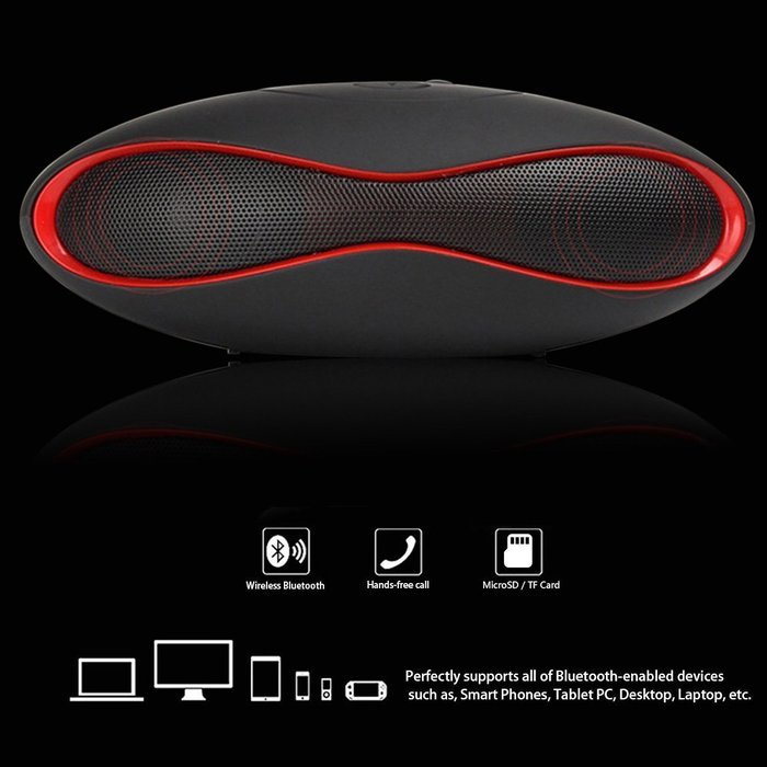 Andoer Potable X6U Mini Rugby / Football Stylish Wireless Stereo Bluetooth Speaker Hands-free with TF Card Slot... N6