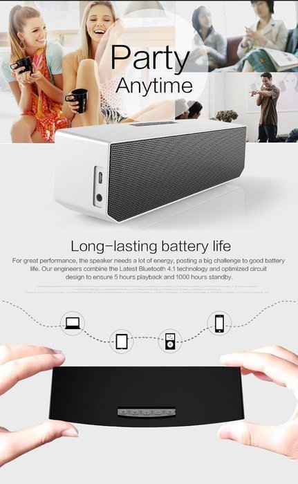 Bluedio BS-3 Portable Bluetooth Speaker Wireless Subwoofer Soundbar Revolution Magnetic Driver 3D Stereo - Strong... N5