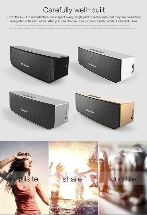 Bluedio BS-3 Portable Bluetooth Speaker Wireless Subwoofer Soundbar Revolution Magnetic Driver 3D Stereo - Strong... N7