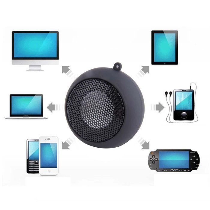 Black Mini Portable Hamburger Speaker For iPod iPhone Tablet Laptop PC MP3 N3