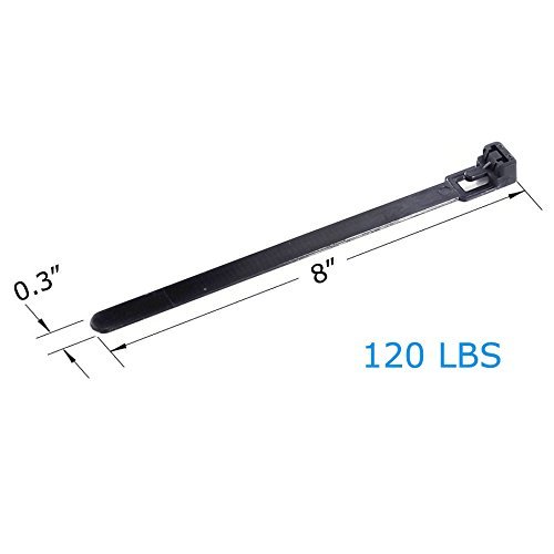 C2G / Cables To Go 43036 4-Inch Cable Ties - 100 Pack (Black) N6