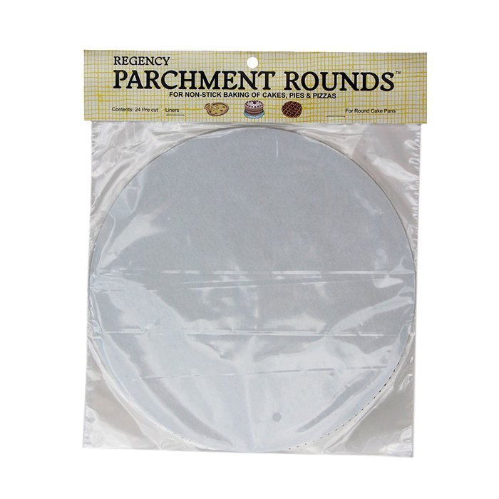 Regency Wraps RW1110 Round Parchment Paper, 10-Inch, White, Set of 24