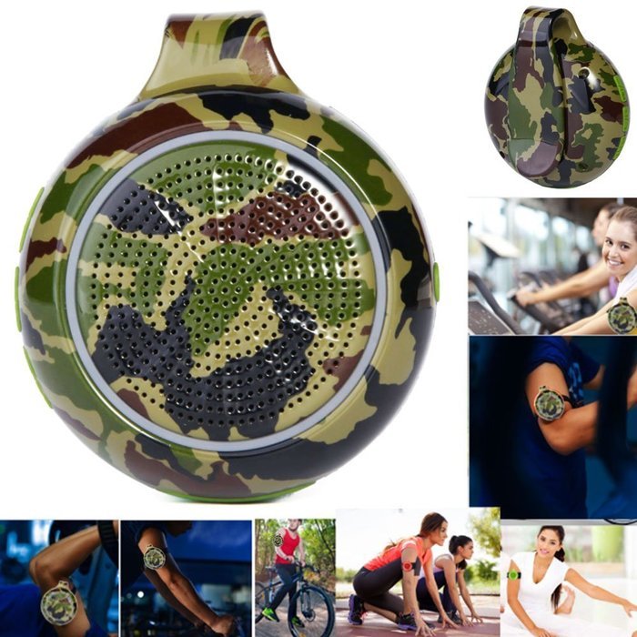 LarKoo Outdoor Camouflage Tactics Sport Bluetooth Speaker, Portable Wireless Audio speakers MP3 Player with Colorful...