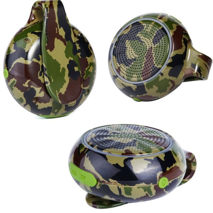 LarKoo Outdoor Camouflage Tactics Sport Bluetooth Speaker, Portable Wireless Audio speakers MP3 Player with Colorful... N2