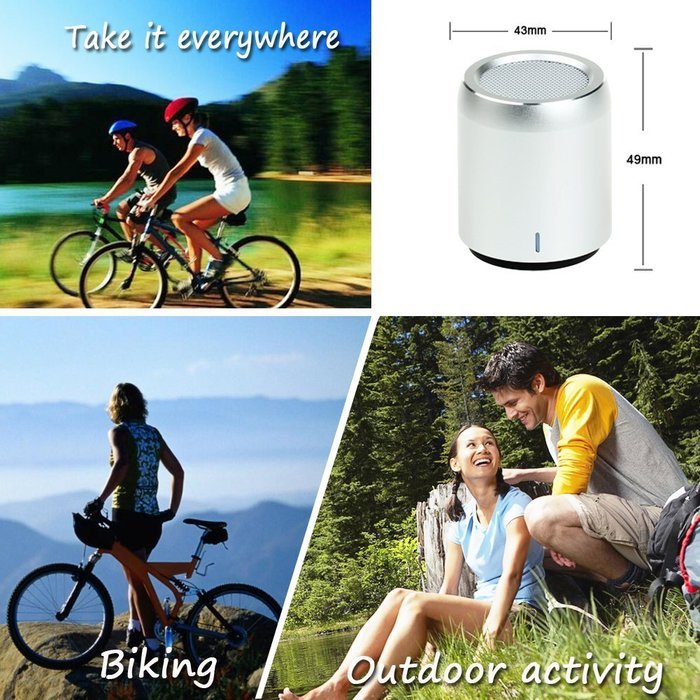 Luxon 3W Portable Wireless Bluetooth Speaker, Bluetooth V4.0 (Silver) N6