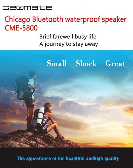 Ceomate Wireless Power bank Waterproof IP65 Shockproof Outdoor Bluetooth Speaker N2