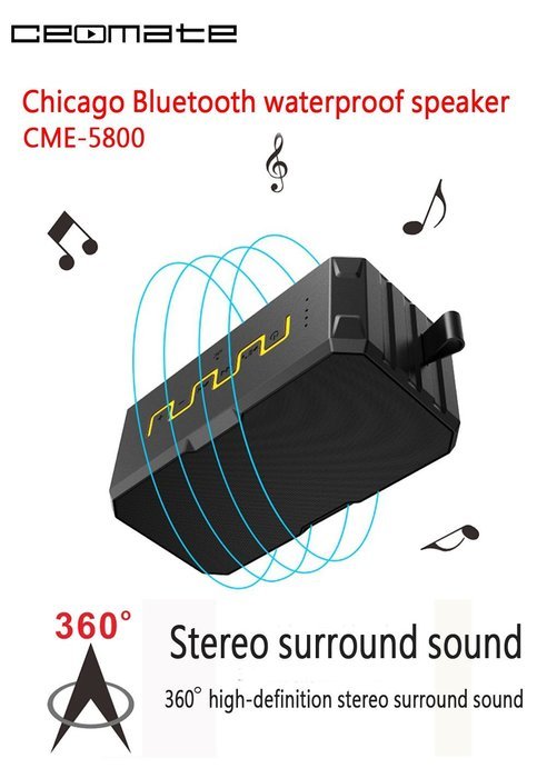 Ceomate Wireless Power bank Waterproof IP65 Shockproof Outdoor Bluetooth Speaker N4