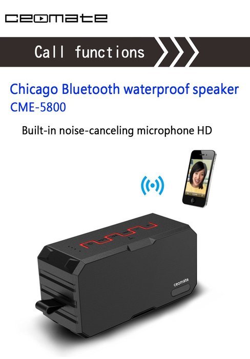 Ceomate Wireless Power bank Waterproof IP65 Shockproof Outdoor Bluetooth Speaker N5