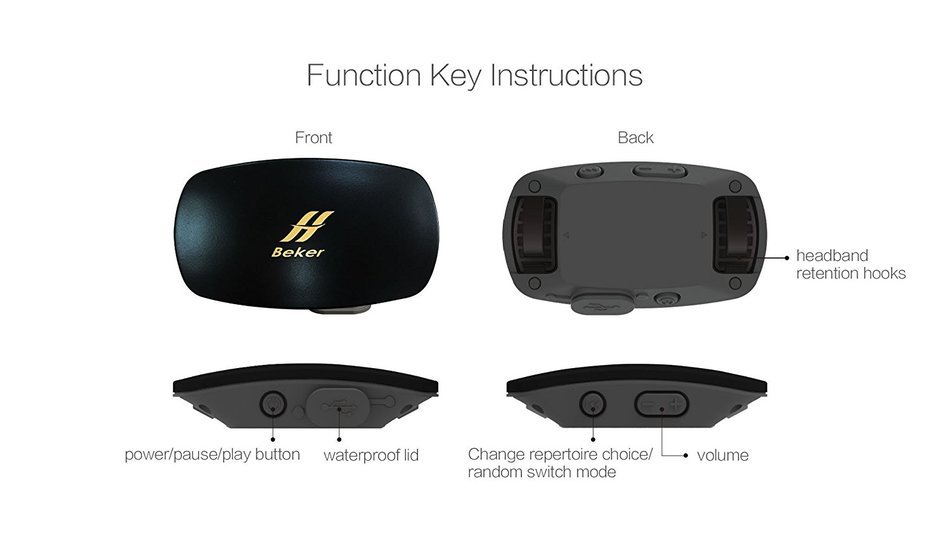 Waterproof Portable MP3 Music Player for Outdoor Sport Swimming Surfing - Black N3