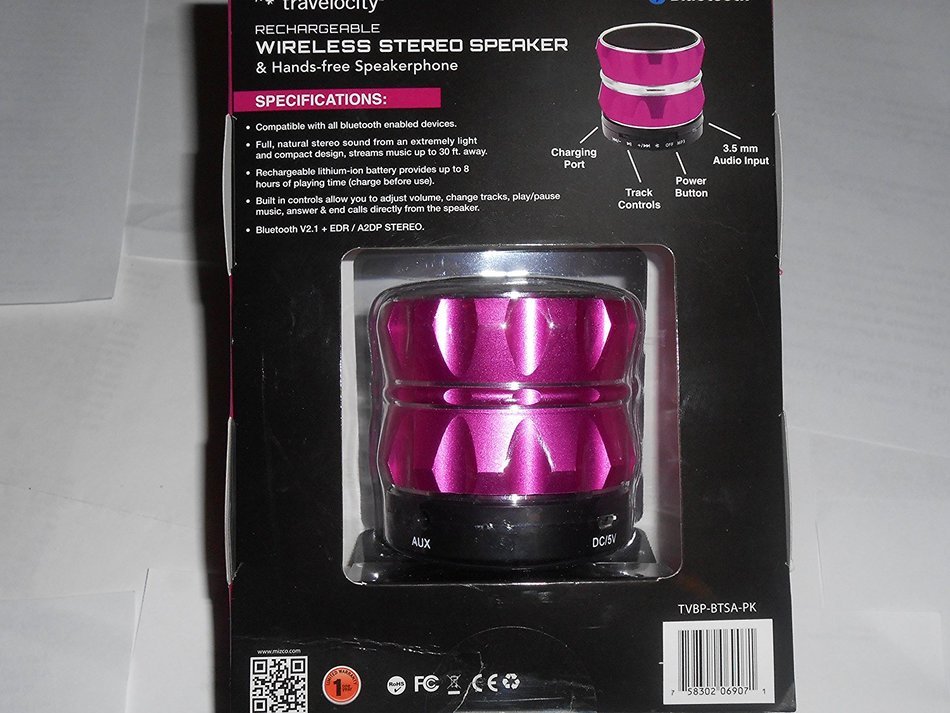 Rechargeable Wireless Stereo Speaker (Pinkish) N2
