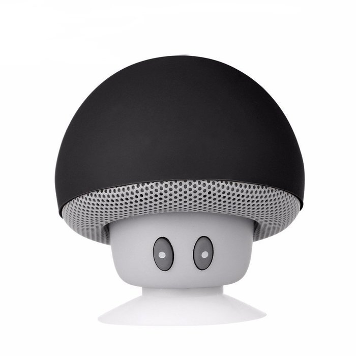 Infitary Wireless Bluetooth Speaker, Hands-free talk with Phone Stand Mushroom Bluetooth Speaker, Black