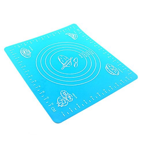 HuntGold Durable 26*29cm Silicone Pastry Mat Baking Bakeware Oven Liner Tray Sheet Mat(blue)