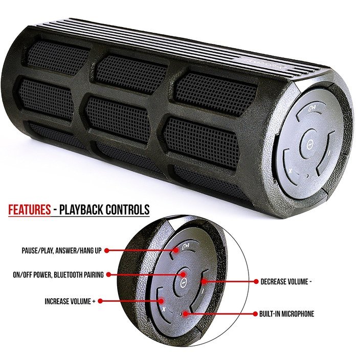 Waterproof Bluetooth Speaker, Alpatronix AX410 3000mAh Portable 12W Stereo Shockproof Wireless Speaker with Built-in... N8