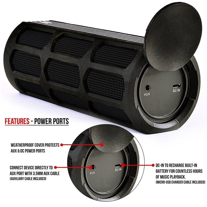 Waterproof Bluetooth Speaker, Alpatronix AX410 3000mAh Portable 12W Stereo Shockproof Wireless Speaker with Built-in... N9