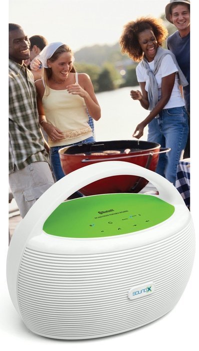 Singing Machine SMI440BT 20W Portable Bluetooth Audio Streaming for Smartphone, Computers and Tablets - White/... N4