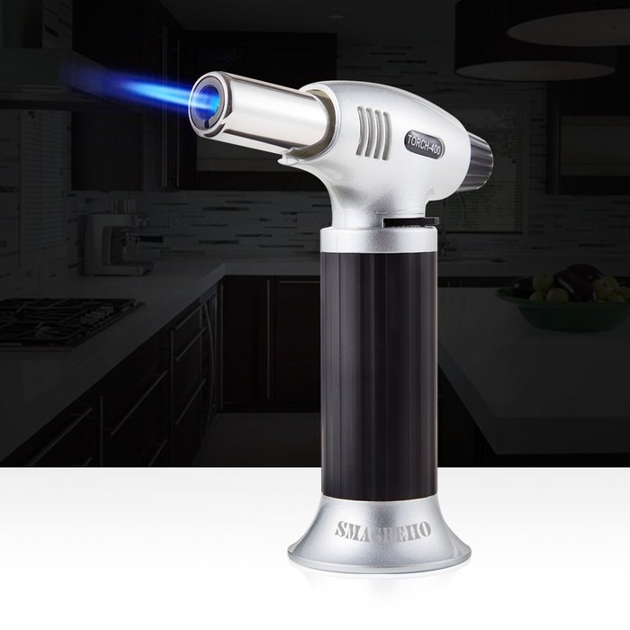 SMAGREHO Professional Kitchen Butane Culinary Torch for Creme Brulee and Food , refillable (butane gas not included) N2