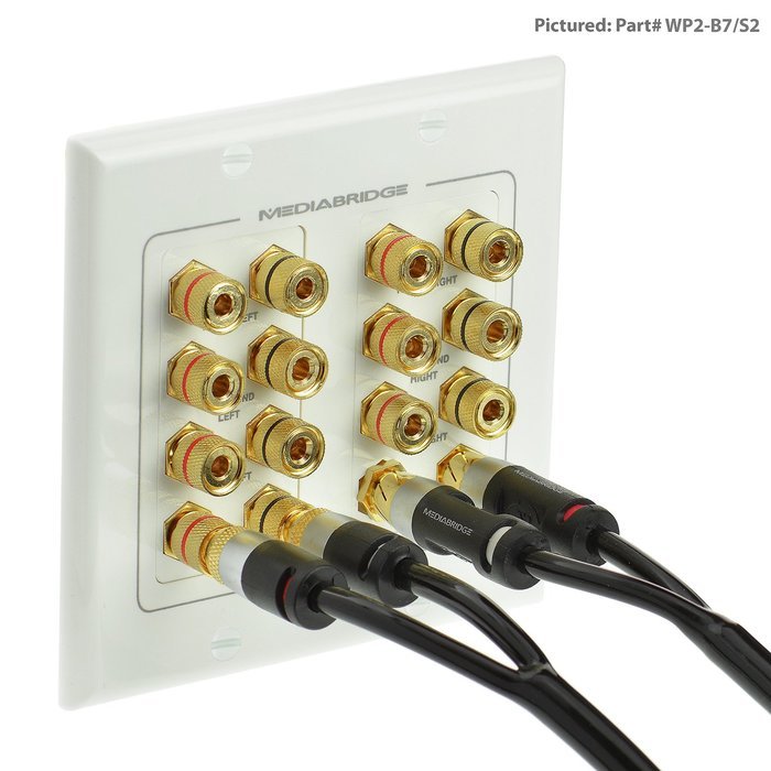 Mediabridge HDMI Wall Plate (2 Port) - [Latest Version - Supports 4K, 3D, ARC] &ndash; Includes FREE Low Voltage Metal... N12