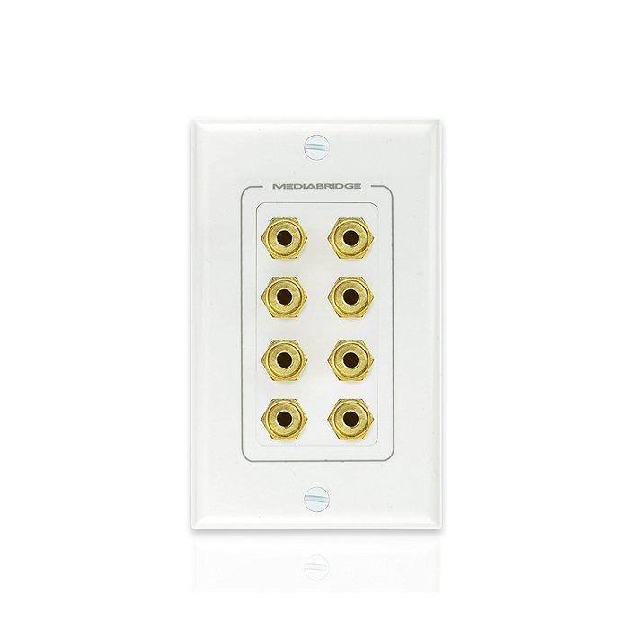 Mediabridge HDMI Wall Plate (2 Port) - [Latest Version - Supports 4K, 3D, ARC] &ndash; Includes FREE Low Voltage Metal... N13
