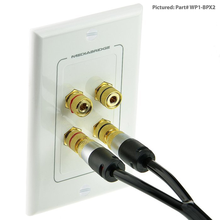 Mediabridge HDMI Wall Plate (2 Port) - [Latest Version - Supports 4K, 3D, ARC] &ndash; Includes FREE Low Voltage Metal... N18
