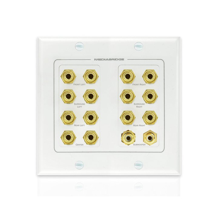 Mediabridge HDMI Wall Plate (2 Port) - [Latest Version - Supports 4K, 3D, ARC] &ndash; Includes FREE Low Voltage Metal... N19