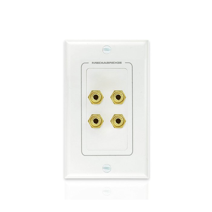 Mediabridge HDMI Wall Plate (2 Port) - [Latest Version - Supports 4K, 3D, ARC] &ndash; Includes FREE Low Voltage Metal... N24