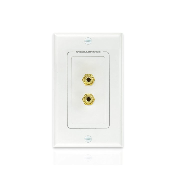 Mediabridge HDMI Wall Plate (2 Port) - [Latest Version - Supports 4K, 3D, ARC] &ndash; Includes FREE Low Voltage Metal... N29