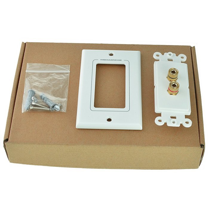 Mediabridge HDMI Wall Plate (2 Port) - [Latest Version - Supports 4K, 3D, ARC] &ndash; Includes FREE Low Voltage Metal... N32