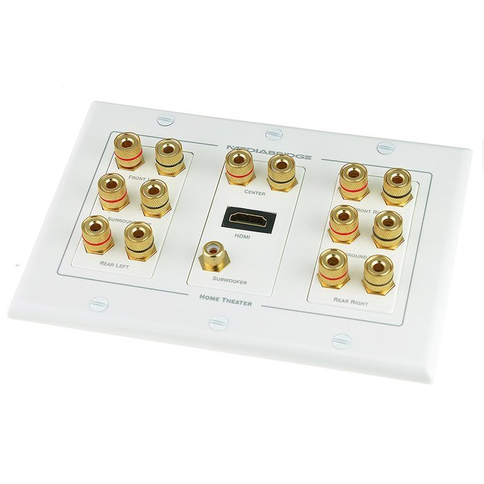 Mediabridge HDMI Wall Plate (2 Port) - [Latest Version - Supports 4K, 3D, ARC] &ndash; Includes FREE Low Voltage Metal... N35