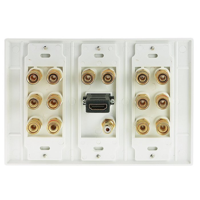 Mediabridge HDMI Wall Plate (2 Port) - [Latest Version - Supports 4K, 3D, ARC] &ndash; Includes FREE Low Voltage Metal... N36