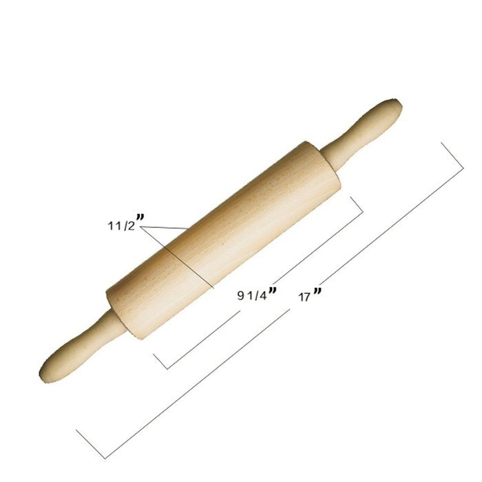 Lasten Wooden Rolling Pin, Dough Roller, Rolling Pin for Consistent Dough & More, Professional Non-Stick Rolling... N12