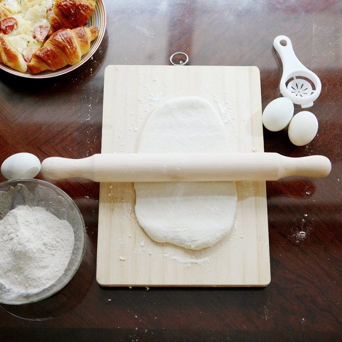 Lasten Wooden Rolling Pin, Dough Roller, Rolling Pin for Consistent Dough & More, Professional Non-Stick Rolling... N17