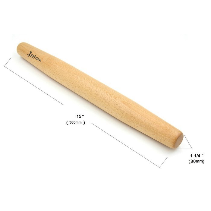 Lasten Wooden Rolling Pin, Dough Roller, Rolling Pin for Consistent Dough & More, Professional Non-Stick Rolling... N18