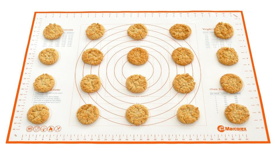 Extra Large Silicone Pastry Mat with Measurements and Conversion Charts, 29.6" x 20.5" Non-Stick Non-Slip, XL... N4