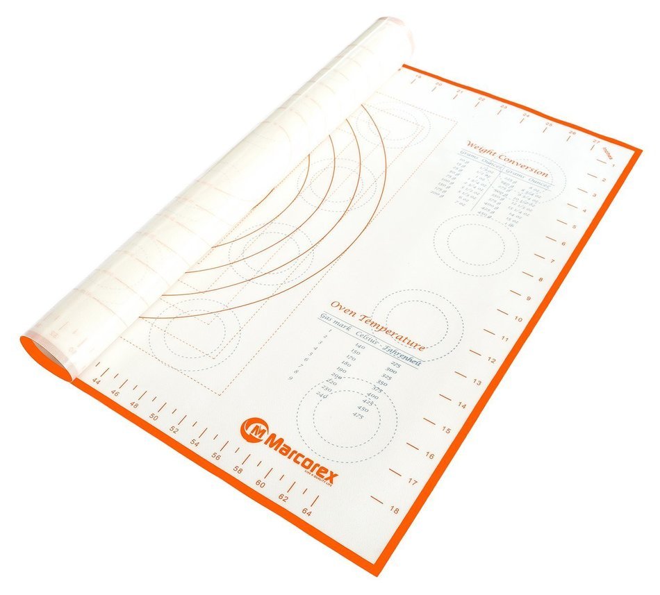 Extra Large Silicone Pastry Mat with Measurements and Conversion Charts, 29.6" x 20.5" Non-Stick Non-Slip, XL... N6