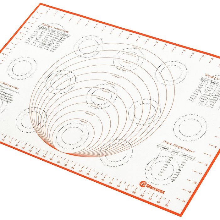 Extra Large Silicone Pastry Mat with Measurements and Conversion Charts, 29.6" x 20.5" Non-Stick Non-Slip, XL... N9