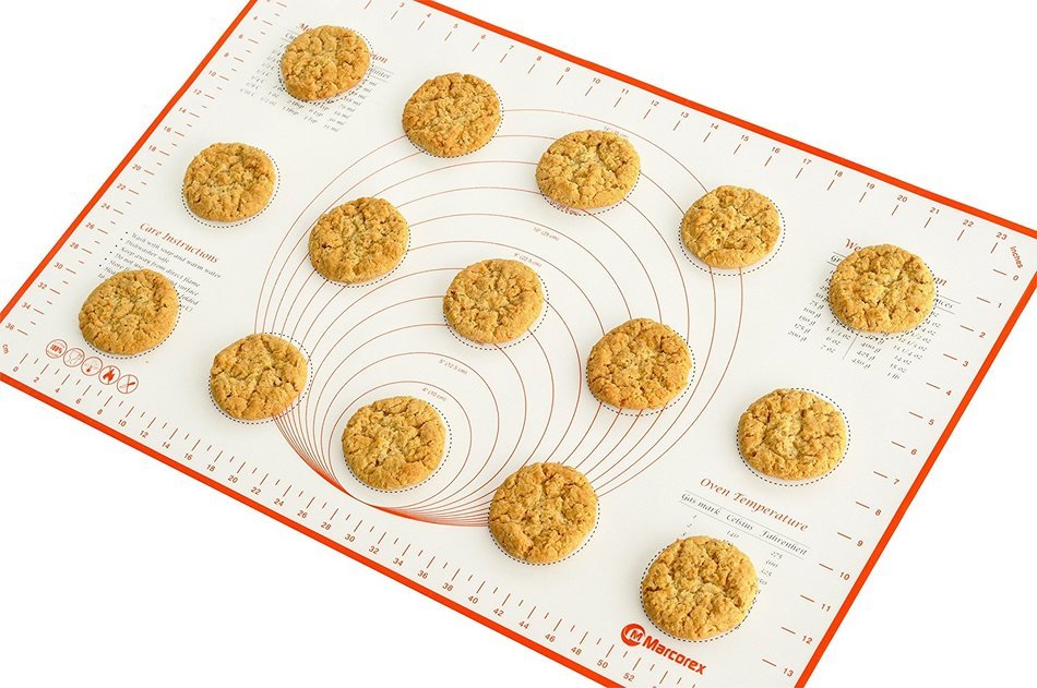 Extra Large Silicone Pastry Mat with Measurements and Conversion Charts, 29.6" x 20.5" Non-Stick Non-Slip, XL... N11