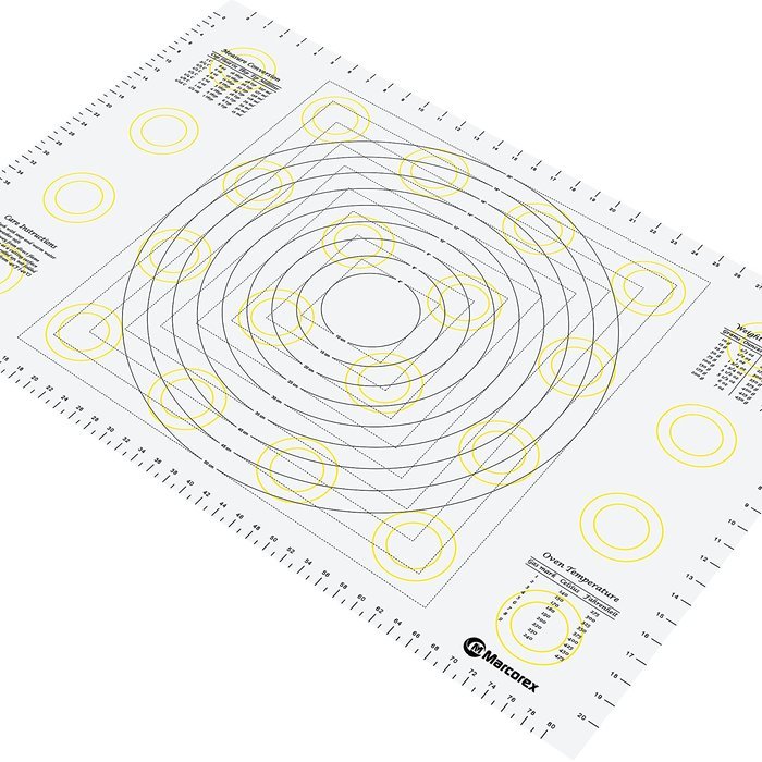 Extra Large Silicone Pastry Mat with Measurements and Conversion Charts, 29.6" x 20.5" Non-Stick Non-Slip, XL... N17