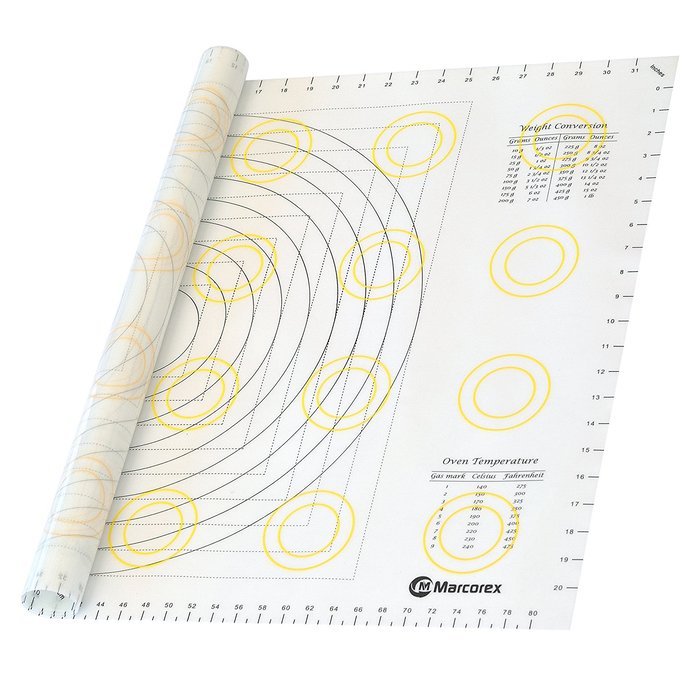 Extra Large Silicone Pastry Mat with Measurements and Conversion Charts, 29.6" x 20.5" Non-Stick Non-Slip, XL... N18