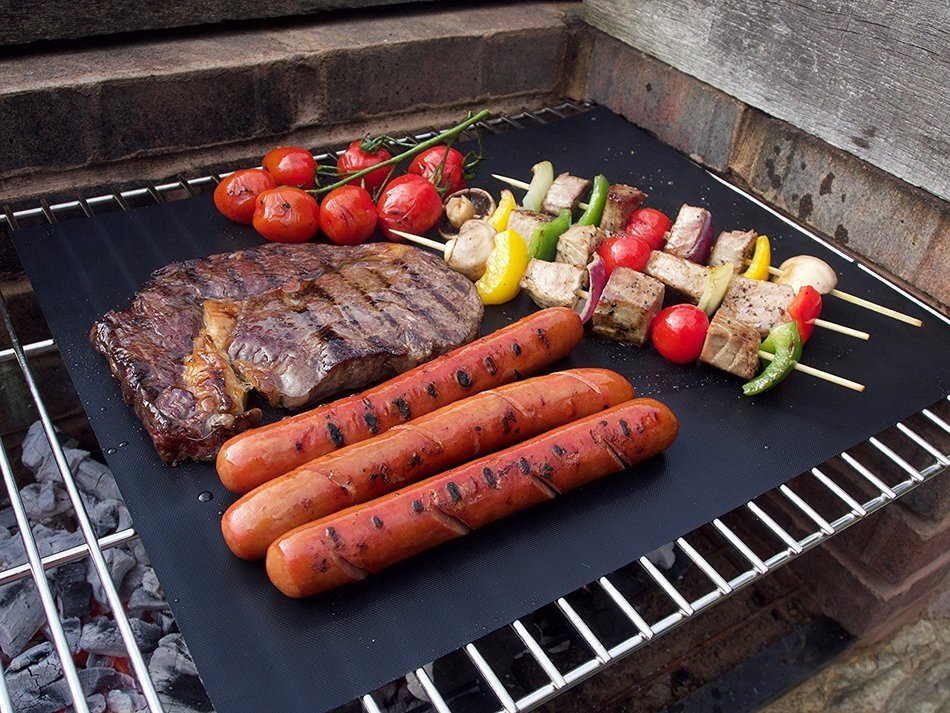 Chef Henri Grill Mat Lifetime Guarantee Set Of 3 Heavy Duty, Non-Stick Grilling Mats and Baking Mat - 16 x 13... N2