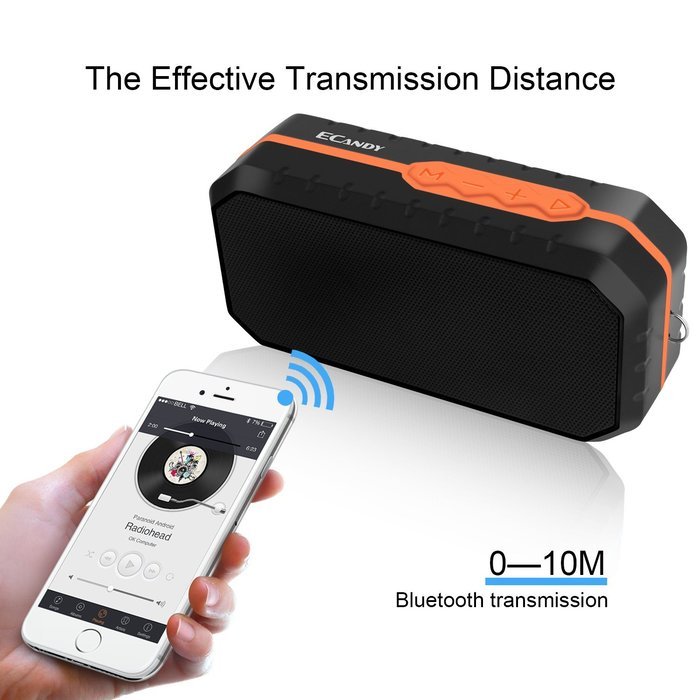 Ecandy Waterproof Wireless Speakers,Unbreak waterproof Shockproof Bluetooth Stereo Speakers,Outdoor Speakers for... N4