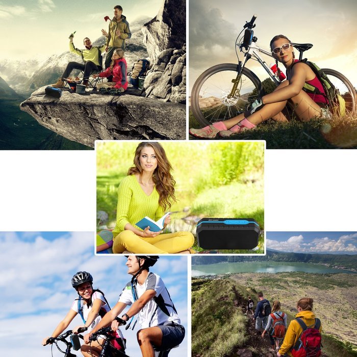 Ecandy Waterproof Wireless Speakers,Unbreak waterproof Shockproof Bluetooth Stereo Speakers,Outdoor Speakers for... N15