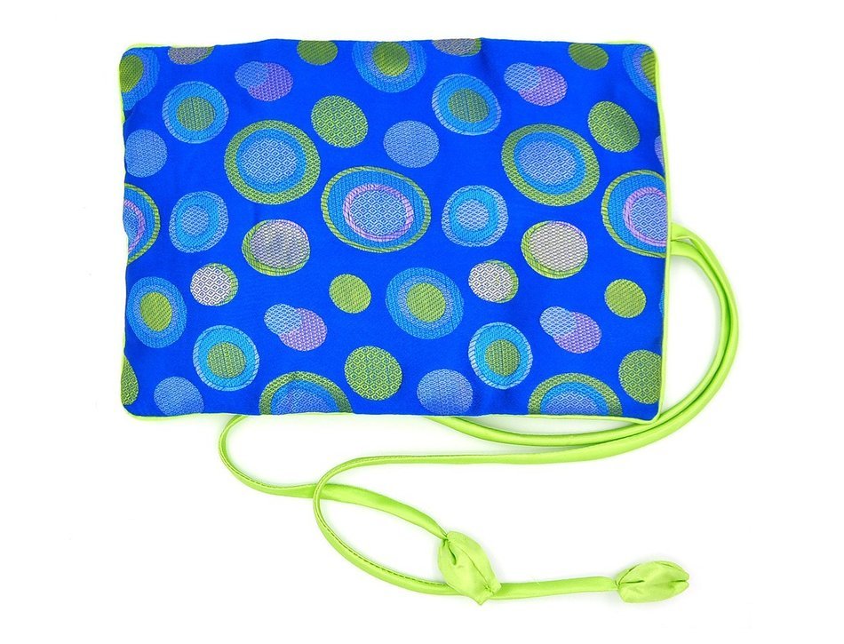 iSuperb&reg; Travel Jewelry Roll Polka Dot with Silk Embroidery Brocade Elegant and Bold Travel Jewelry Case (Polka... N14