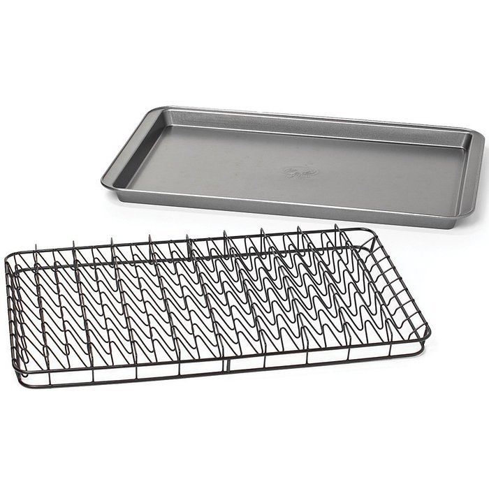 Mega Bacon Rack And Drip Pan - Bake Up To 18 Slices With Less Fat And Grease N2