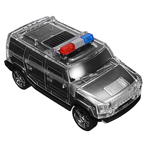 Mini Car Model Bluetooth Speaker Support Handsfree FM AUX TF LED Light Wireless Stereo Subwoofer Loudspeaker Color...