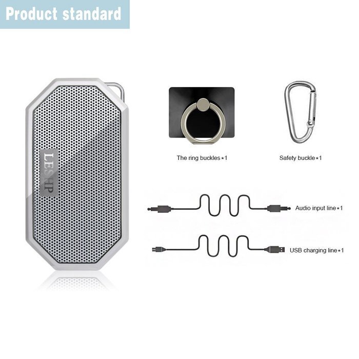 Waterproof Bluetooth Speaker,LESHP Bluetooth Wireless Portable Waterproof Pocket Speaker Shower Speaker with... N12