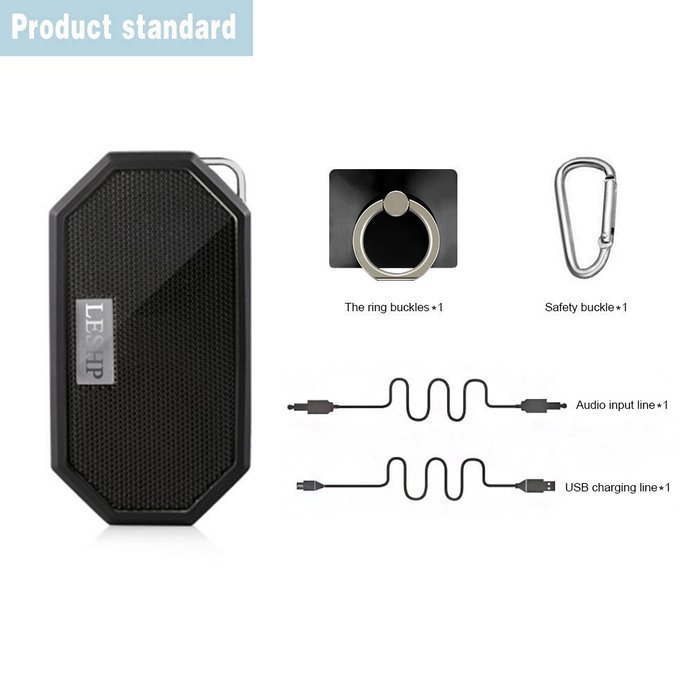 Waterproof Bluetooth Speaker,LESHP Bluetooth Wireless Portable Waterproof Pocket Speaker Shower Speaker with... N20