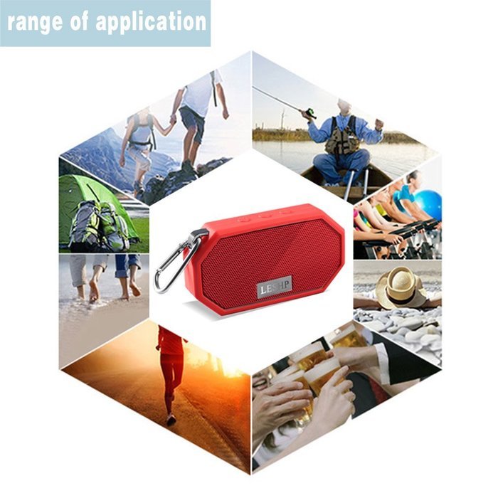 Waterproof Bluetooth Speaker,LESHP Bluetooth Wireless Portable Waterproof Pocket Speaker Shower Speaker with... N27